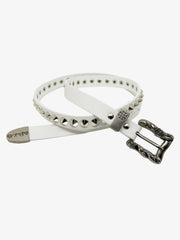 Gothic Cross Studded PU Leather Belt with Alloy Buckle 