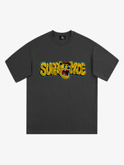 Street Graffiti Trendy Tiger Head Font T-Shirt 