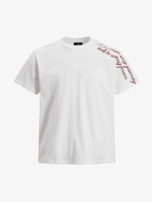 Rose Cross Slogan Graphic T-Shirt