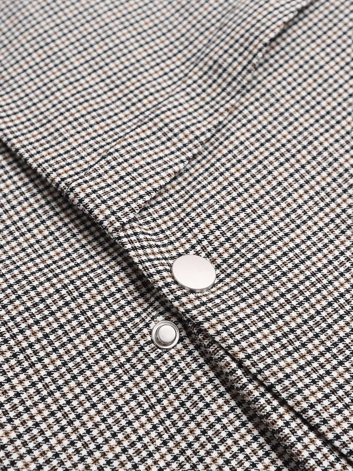 Houndstooth Cropped Jacket