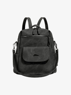 Suede Simple Dual-Use Large Capacity Backpack 