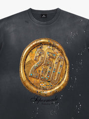 Vintage Gold Crest Graphic T-Shirt 