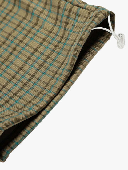 Plaid Drawstring Shorts for Casual Wear 