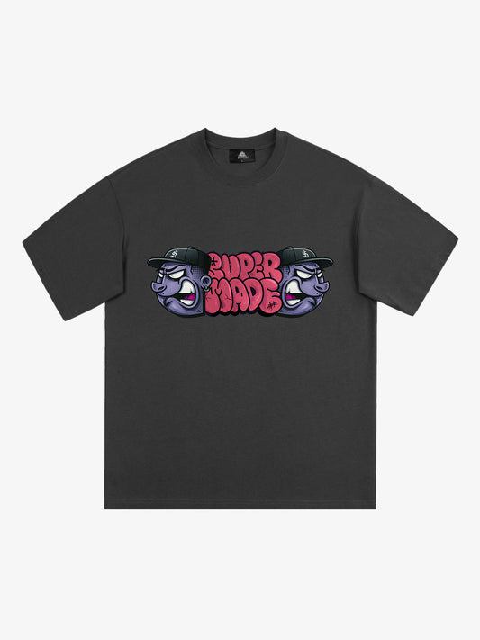 Supermade Graffiti Head Stylish Graphic T-Shirt 