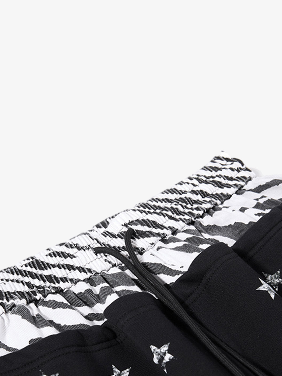 Zebra Patch Star Graphic Wide-Leg Sweatpants