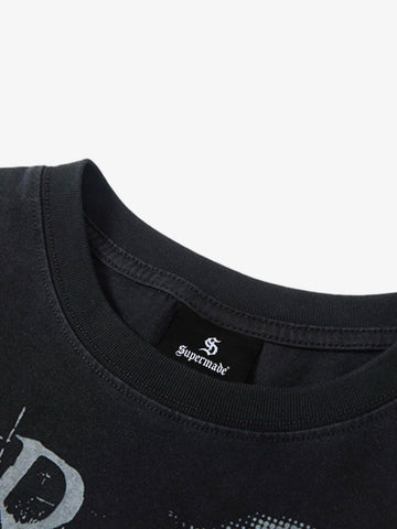 Cyber Portrait Graphic Oversized T-Shirt 