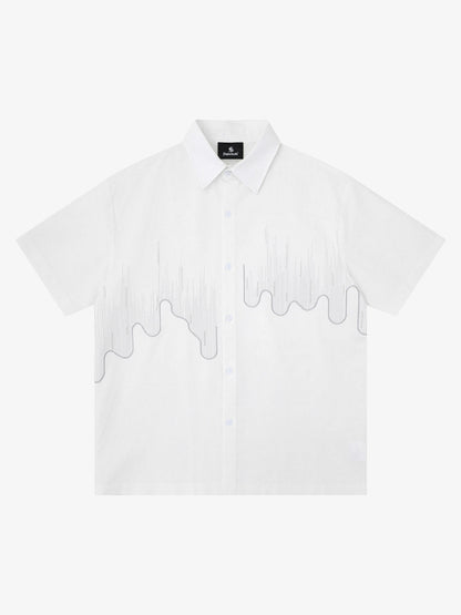 Abstract Skyline Graphic Short Sleeve Shirt 