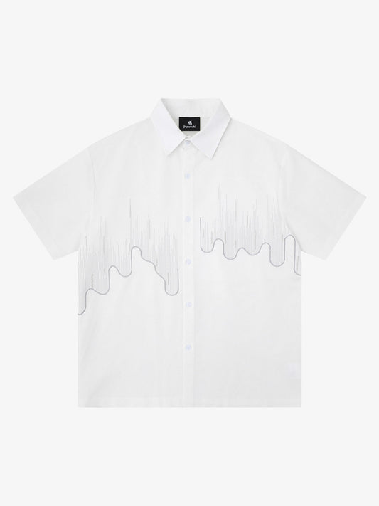 Abstract Skyline Graphic Short Sleeve Shirt