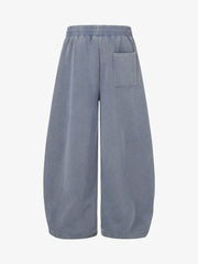 Graphic Washed Curved-Leg Sweatpants