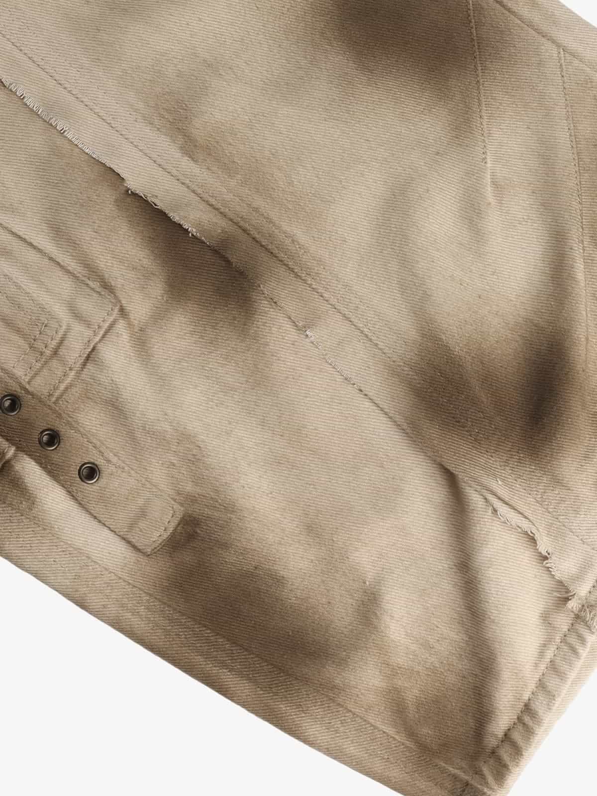 Retro Heavy Wash Gradient Cargo Barrel Jeans 