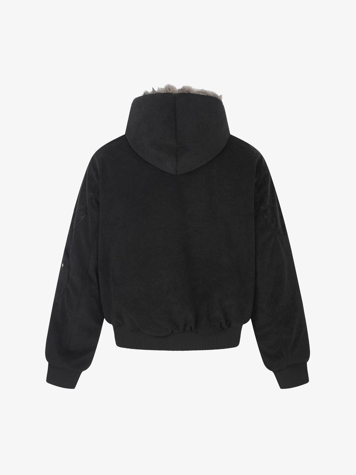 Faux-Fur Lined Multi-Zip Hooded Coat