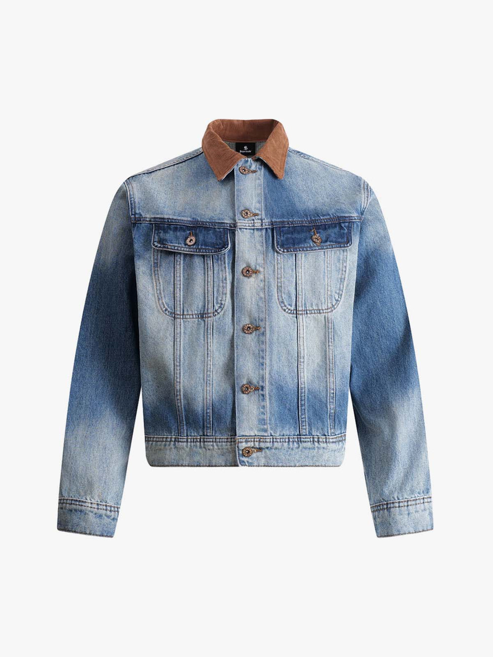 Tie-Dye Gradient Denim Jacket