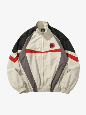 Color Block Full-Zip Nylon Windbreaker