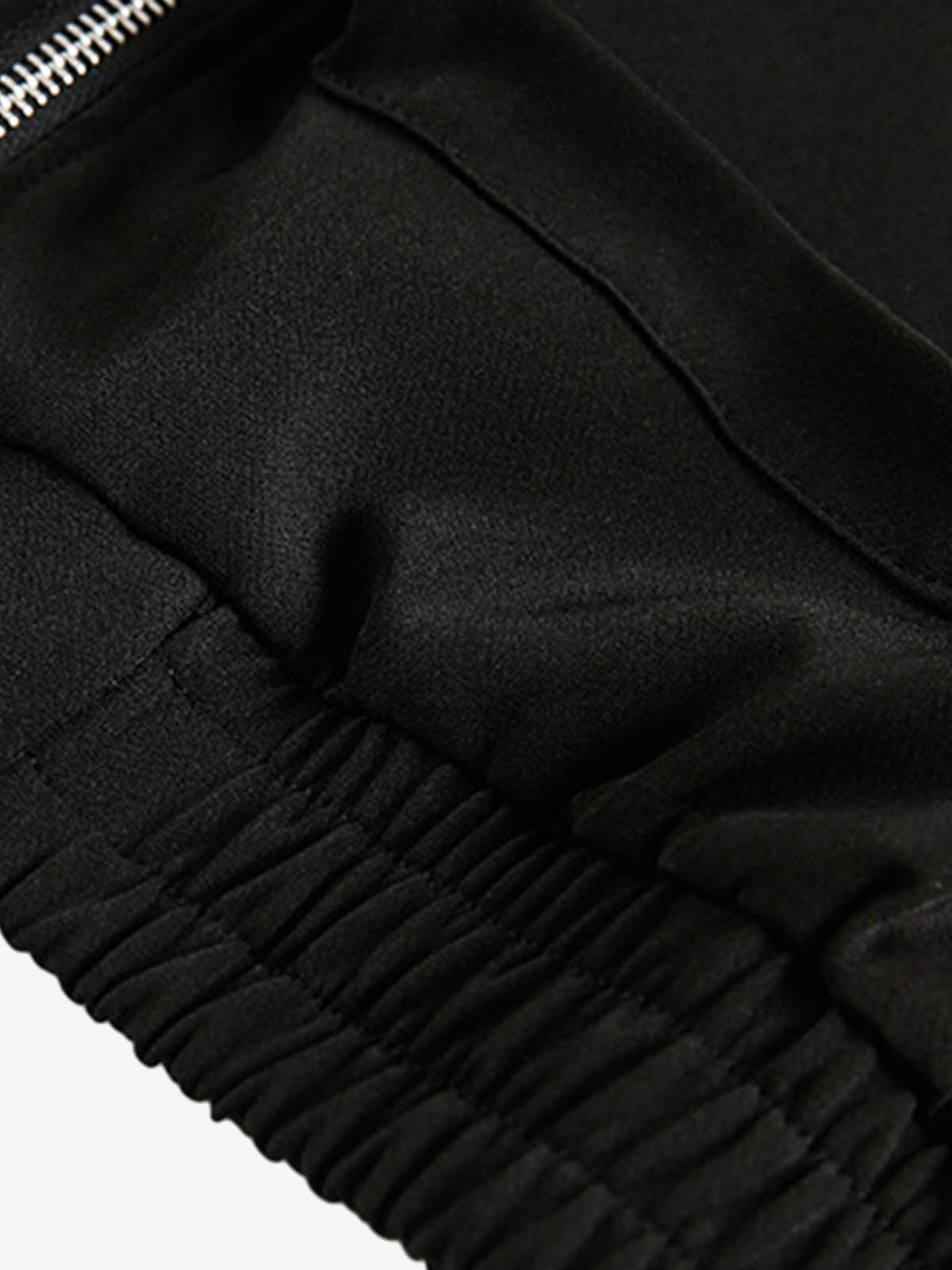 Structured Lapel Zip Front Pocket Jacket