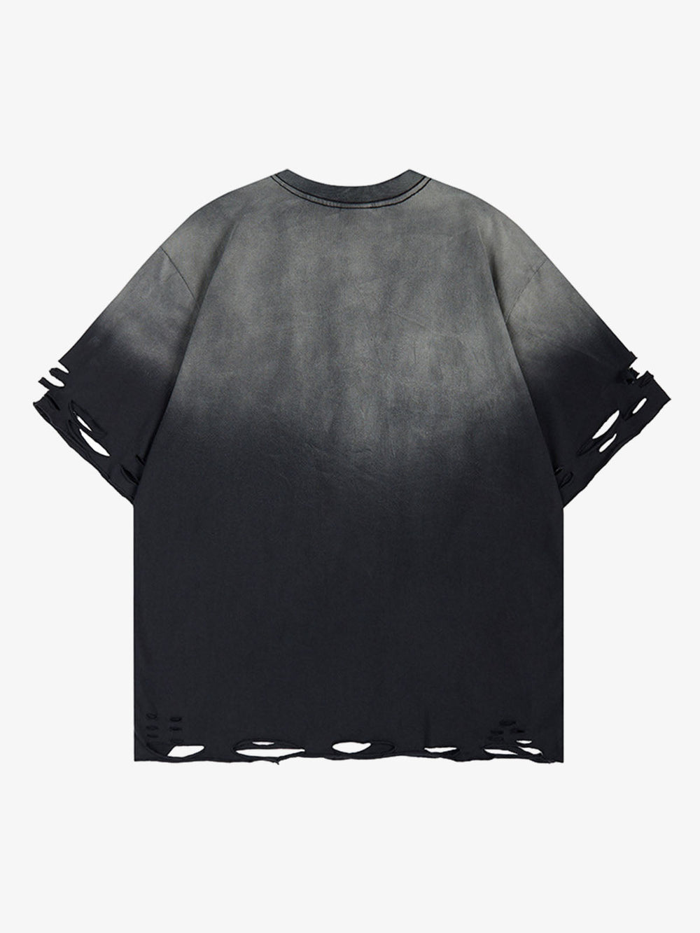 Gradient Washed Ripped Graphic T-Shirt 