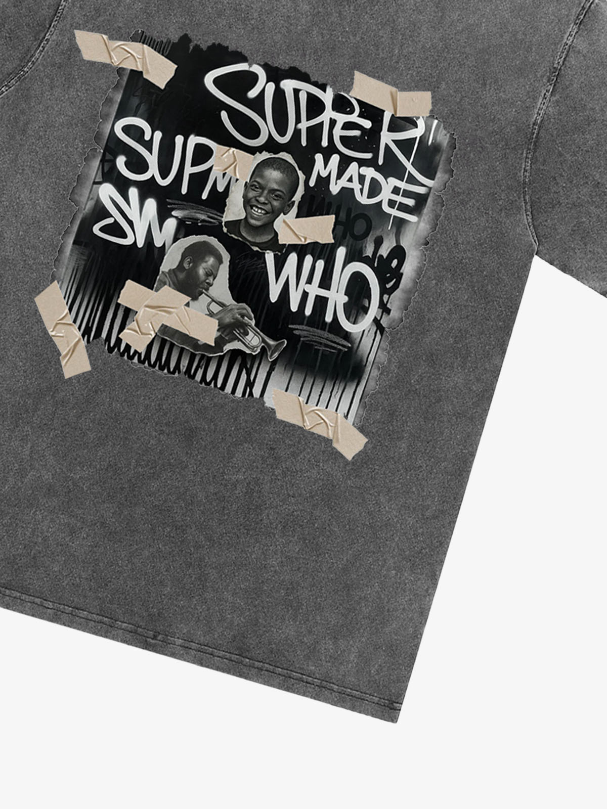 Supermade Street Retro Character Collage T-shirt 