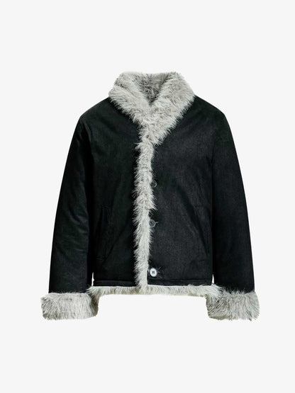 Stylish Faux Fur Trimmed Jacket for Winter Warmth and Fashion 