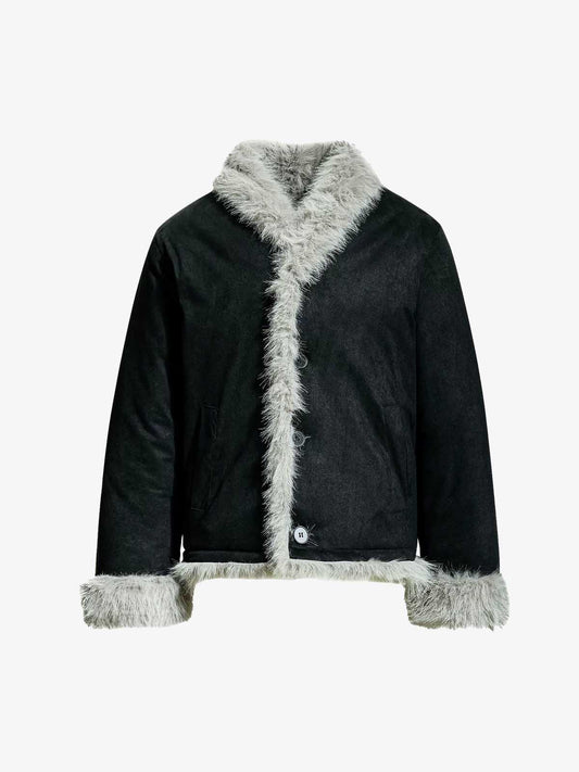 Stylish Faux Fur Trimmed Jacket for Winter Warmth and Fashion 