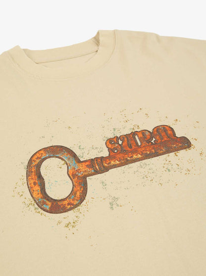 Supermade Rusty Metal Key Print T-Shirt 