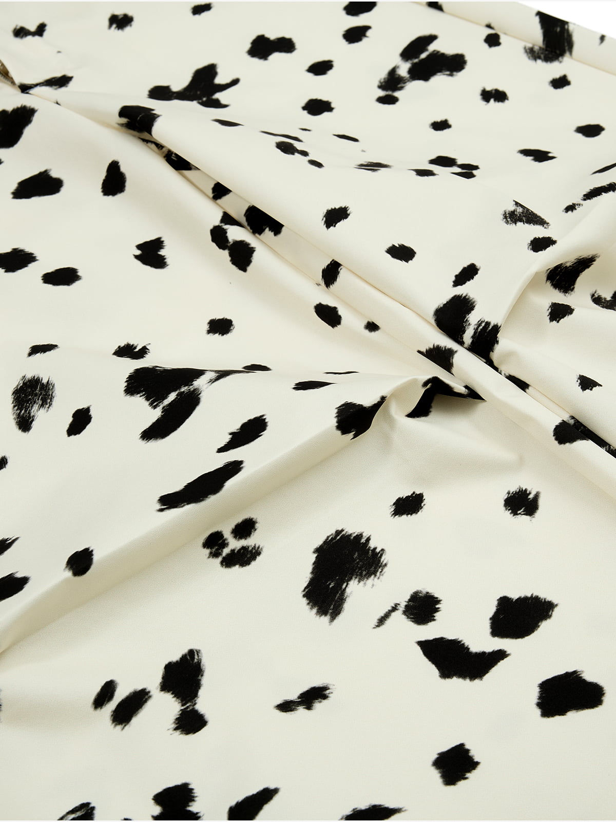 Cow Print Lace Trim Straight Leg Pants 