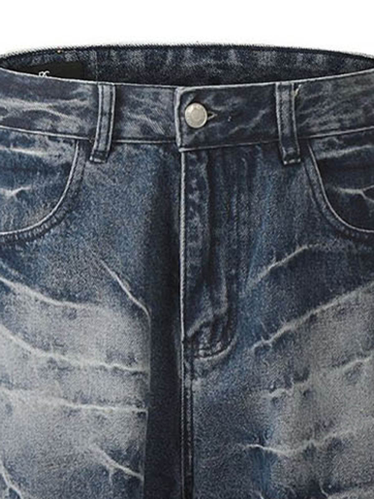 Retro Neutral Washed Straight Jeans - 2261 