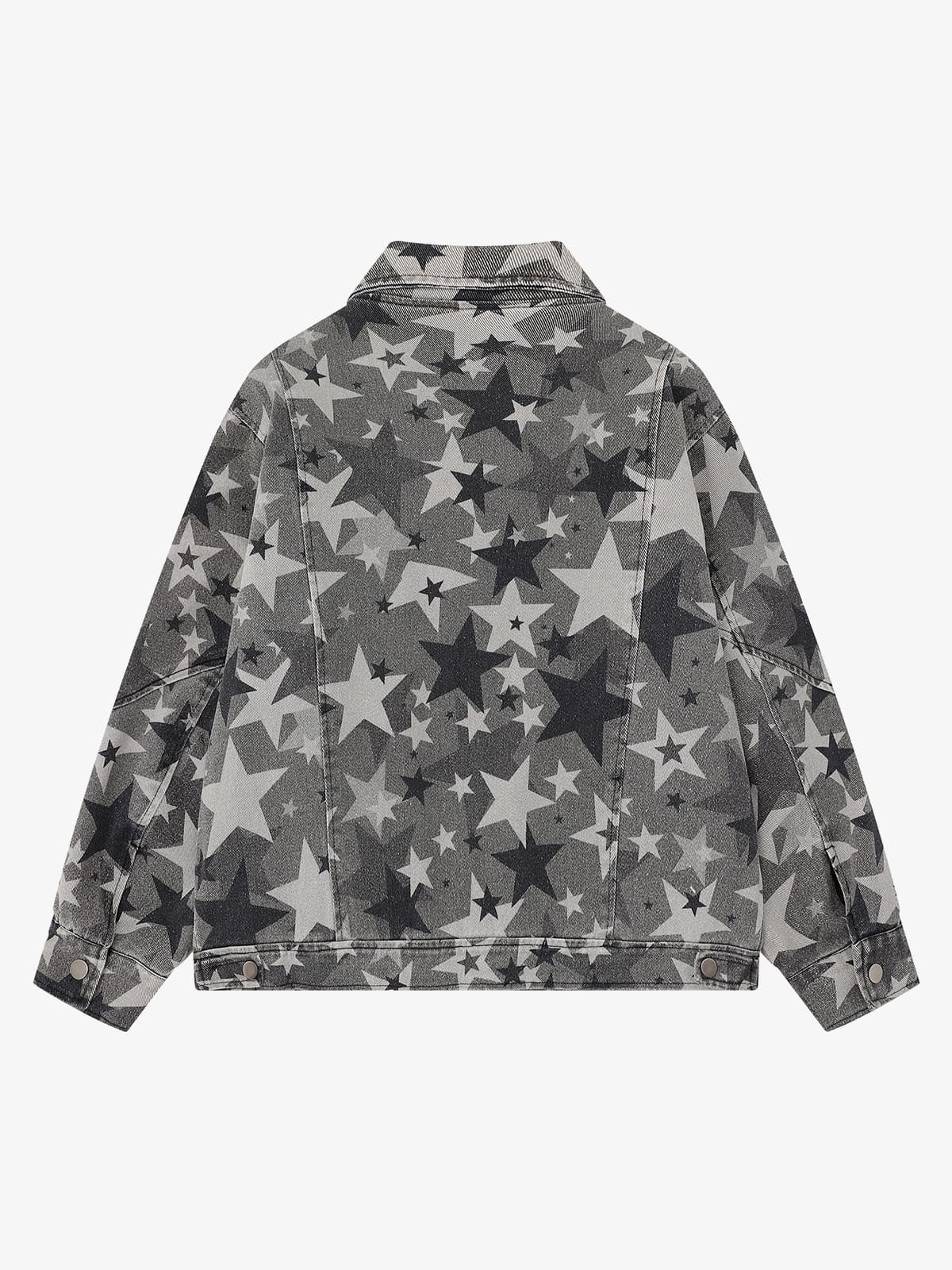 Star-Printed Denim Jacket for Casual and Fashionable Looks 