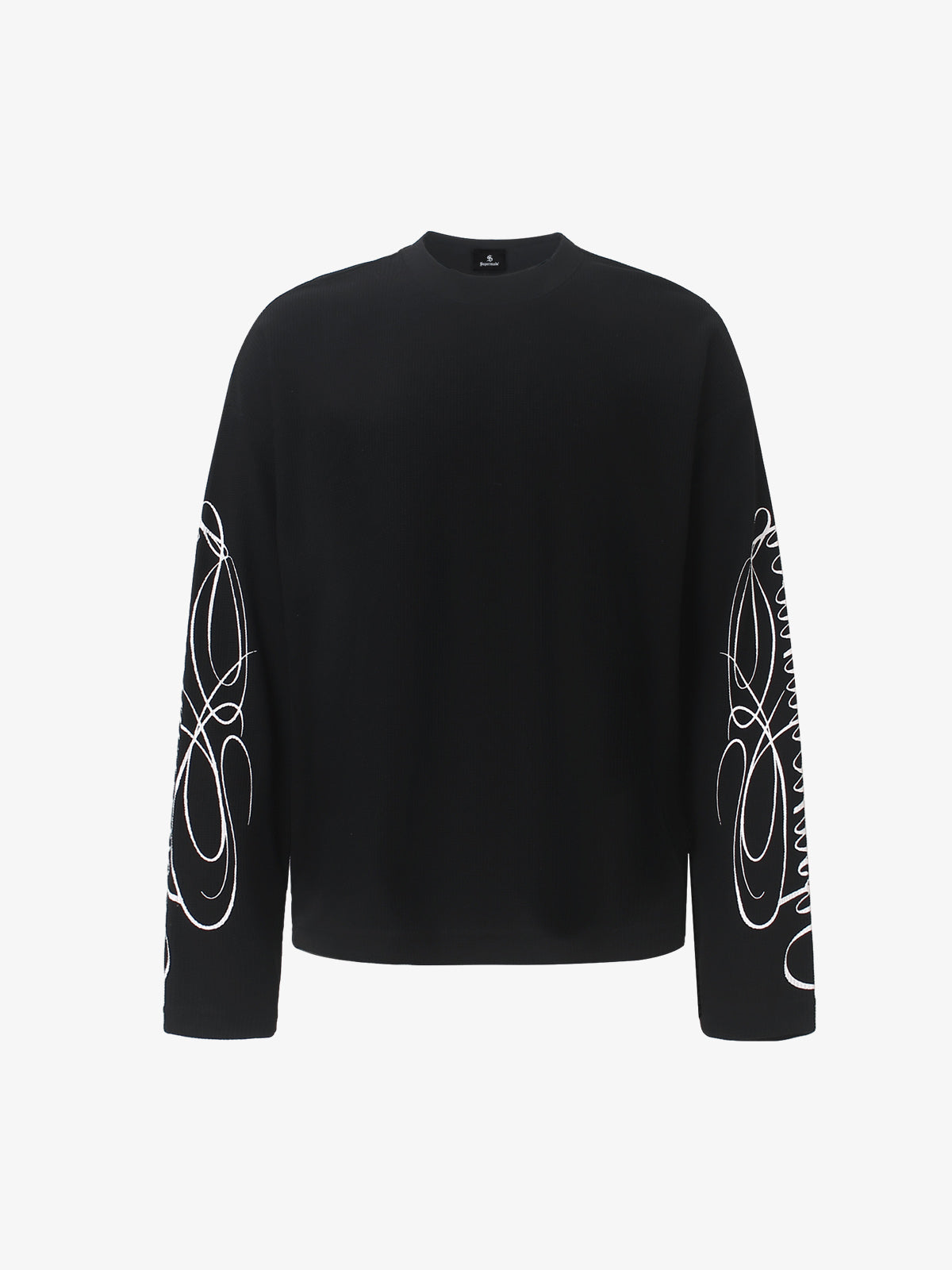 Leopard Graphic Waffle Long Sleeve Tee
