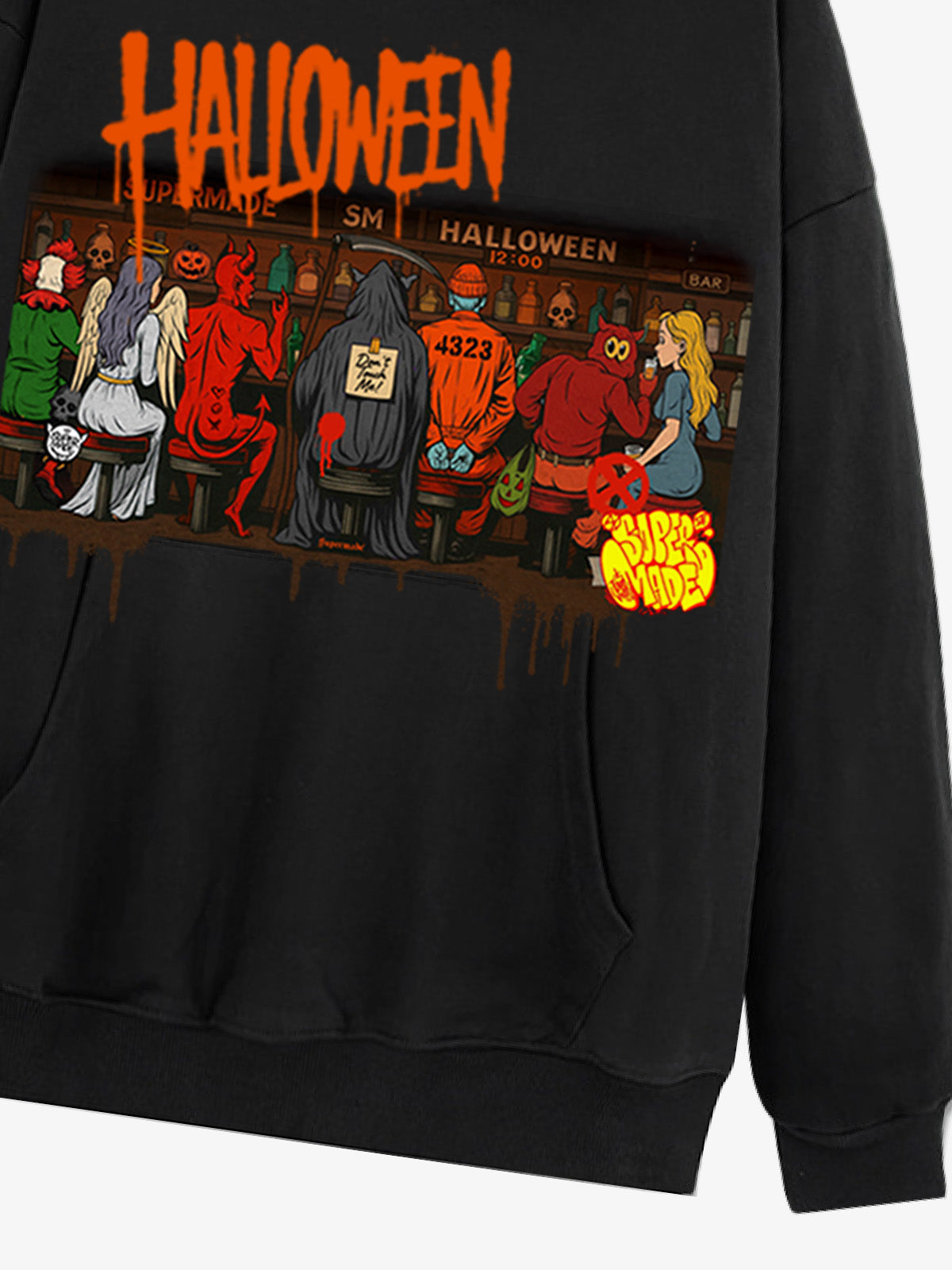 Thesupermade Halloween Pub Carnival Party Hooded Sweatshirt 