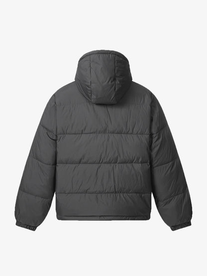 Lightweight Hooded Puffer Jacket for Winter and Fall - Essential Outdoor Wear with Adjustable Drawstring 