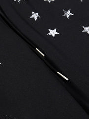 Zebra Patch Star Graphic Wide-Leg Sweatpants