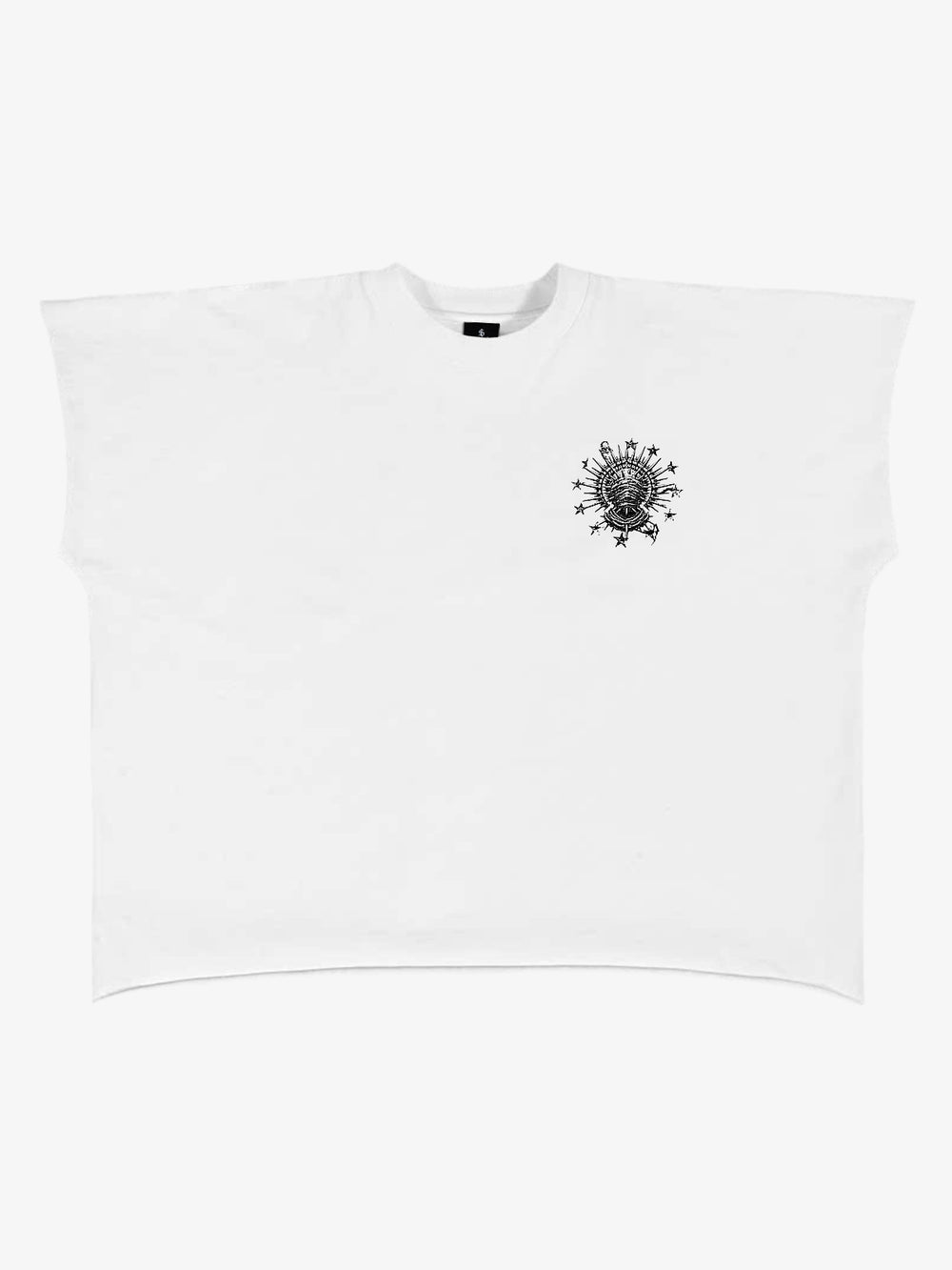 Black Graphic Crop Tee
