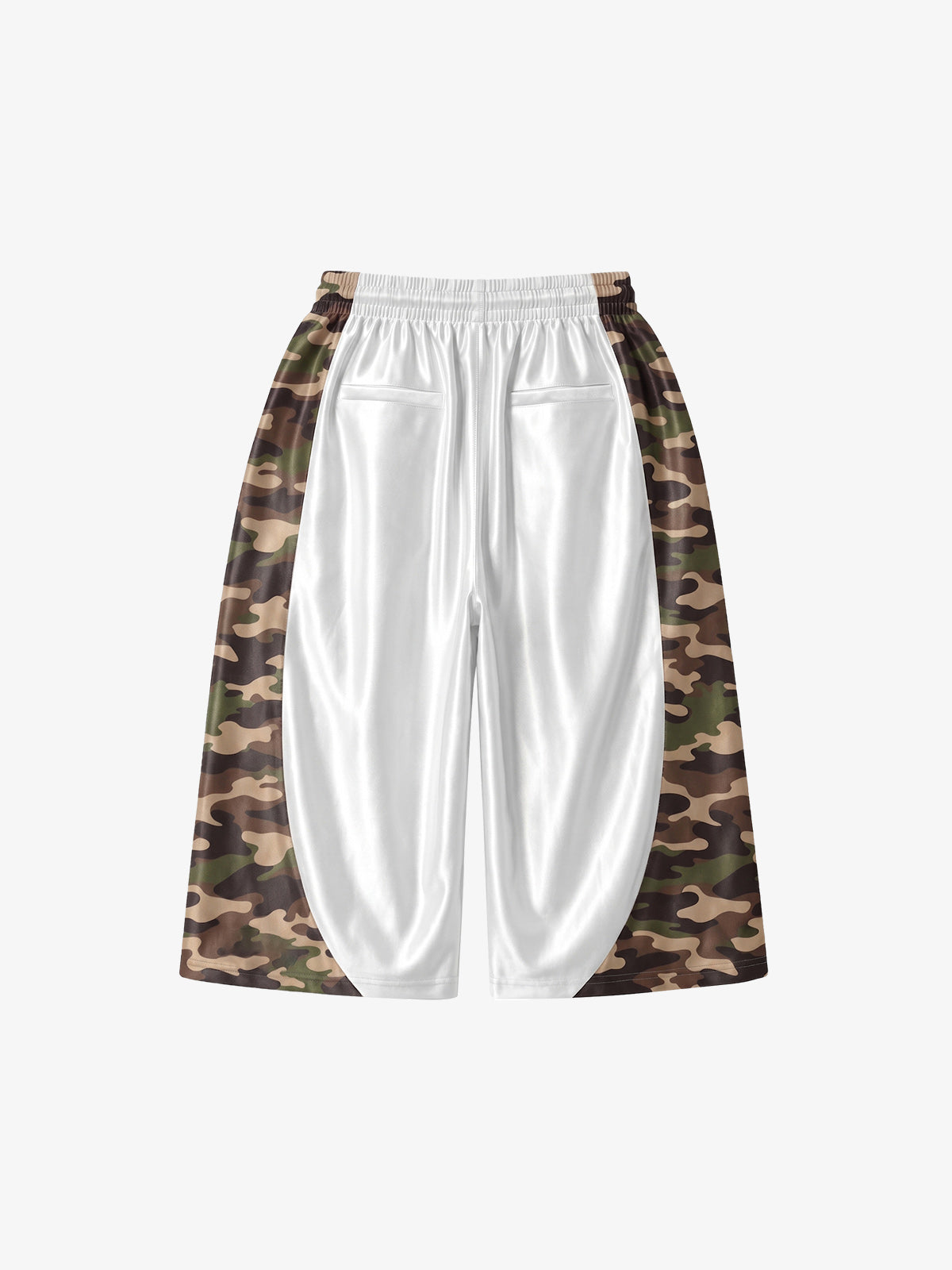 Camo Patchwork Satin Capri Pants Set