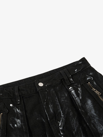 Deconstructed Layered Patchwork Cargo Pants 