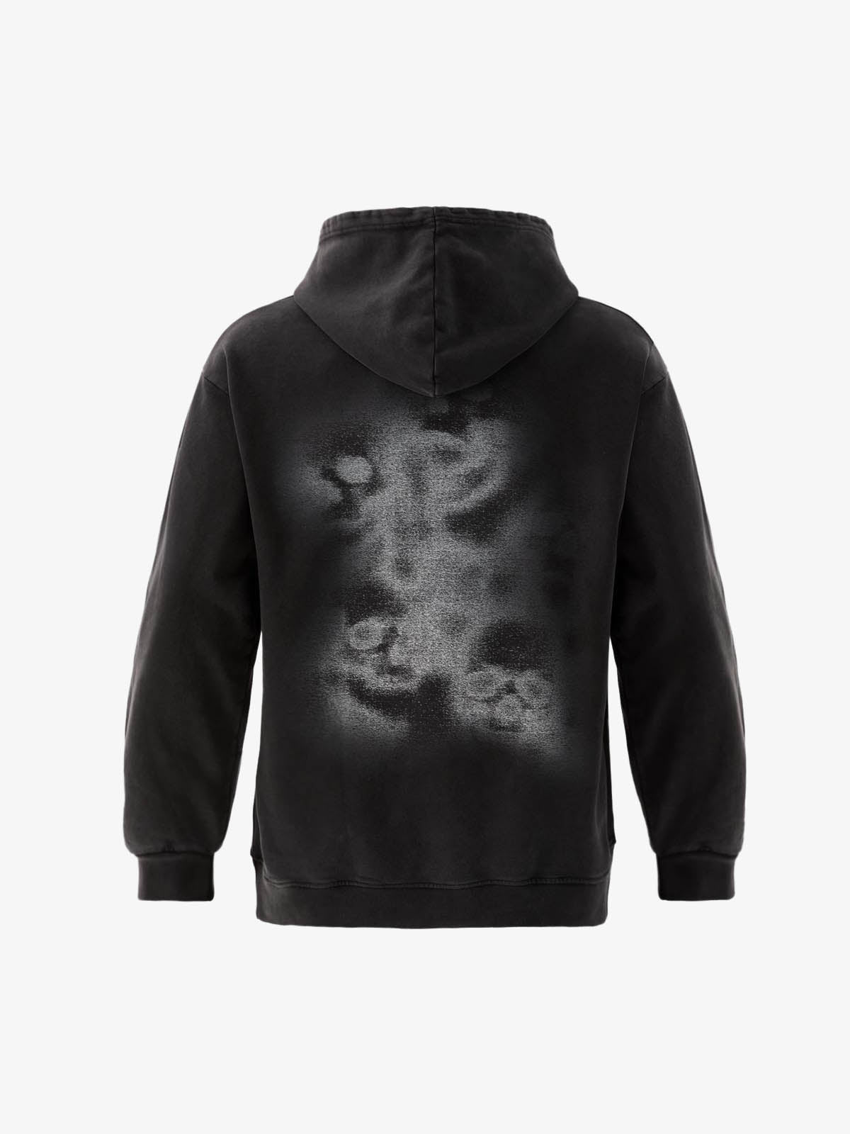 Rhinestone Letter Airbrush Graphic Pullover Hoodie 