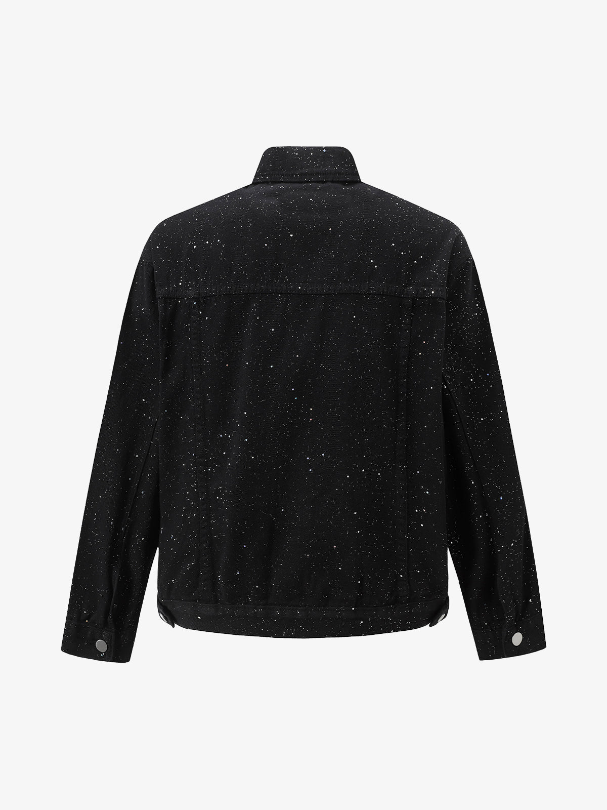 Distressed Sequin Design Denim Jacket 