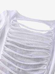 Cut-Out Slim Long Sleeve Tee