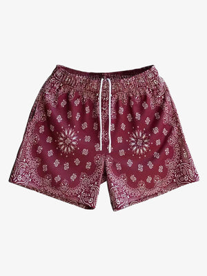 Pantalones cortos deportivos con estampado paisley
