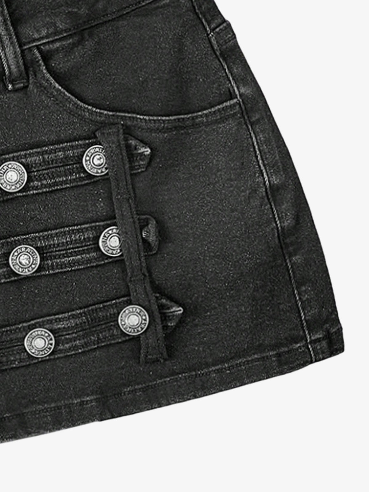 Napoleon Military Button Mini Skirt