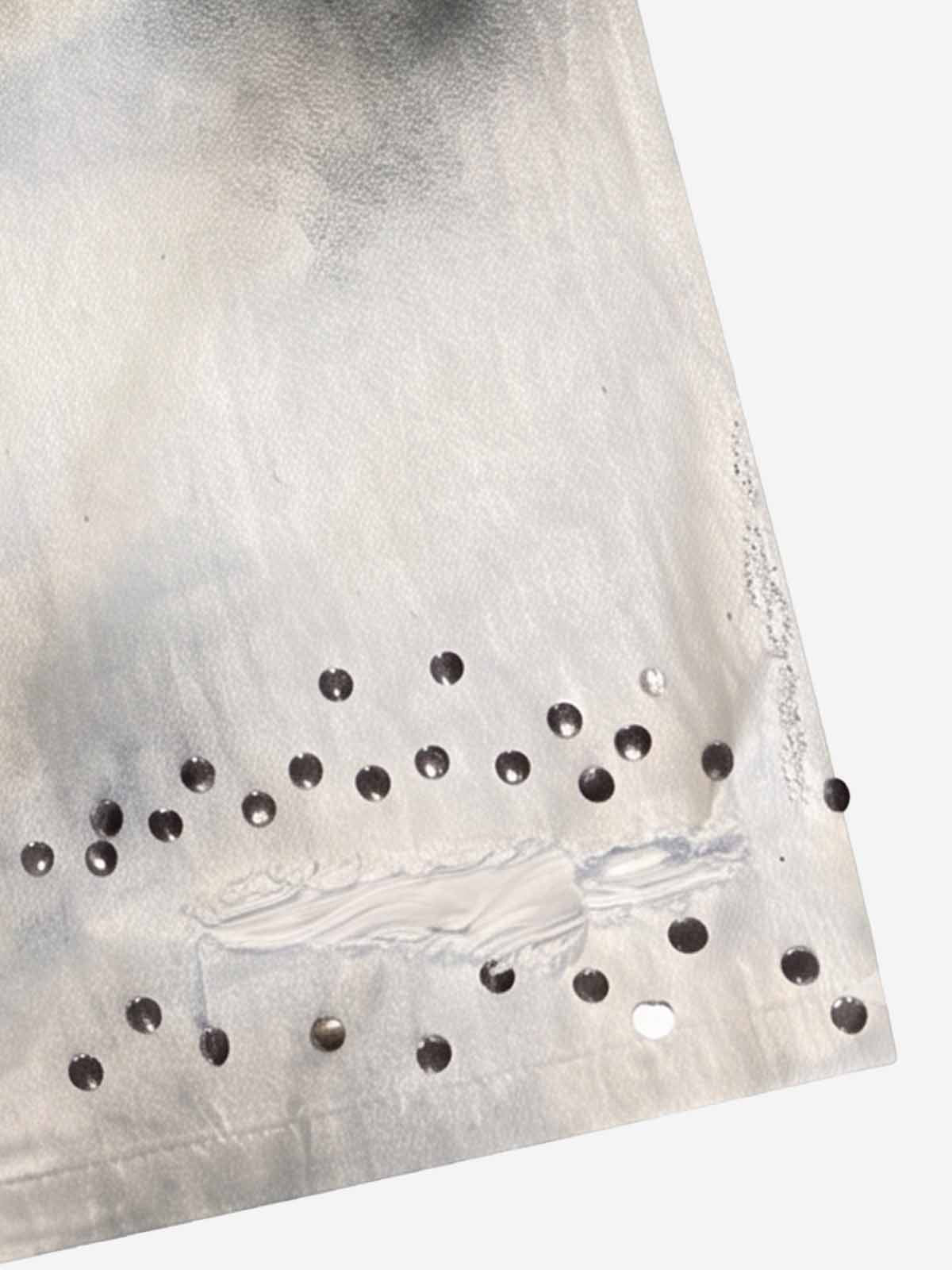Scorpion Studded Acid Wash Jeans