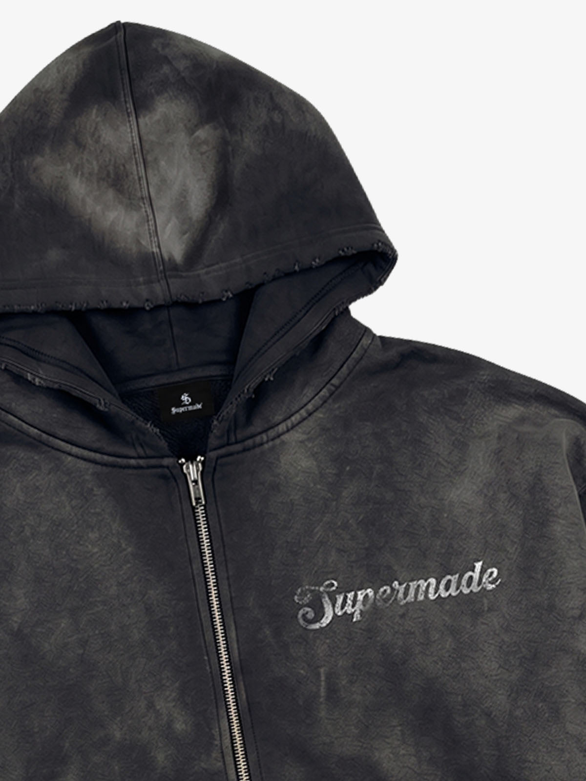 Skull Graphic Washed Hoodie