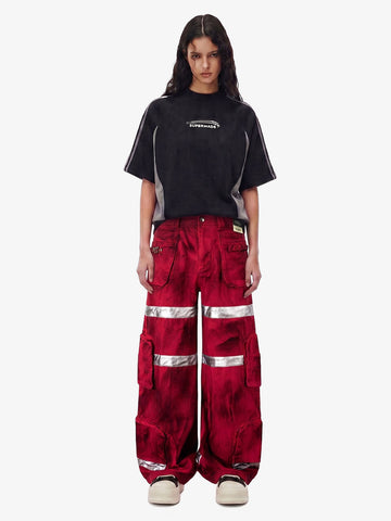Cyberpunk Reflective Multi-Pocket Cargo Pants