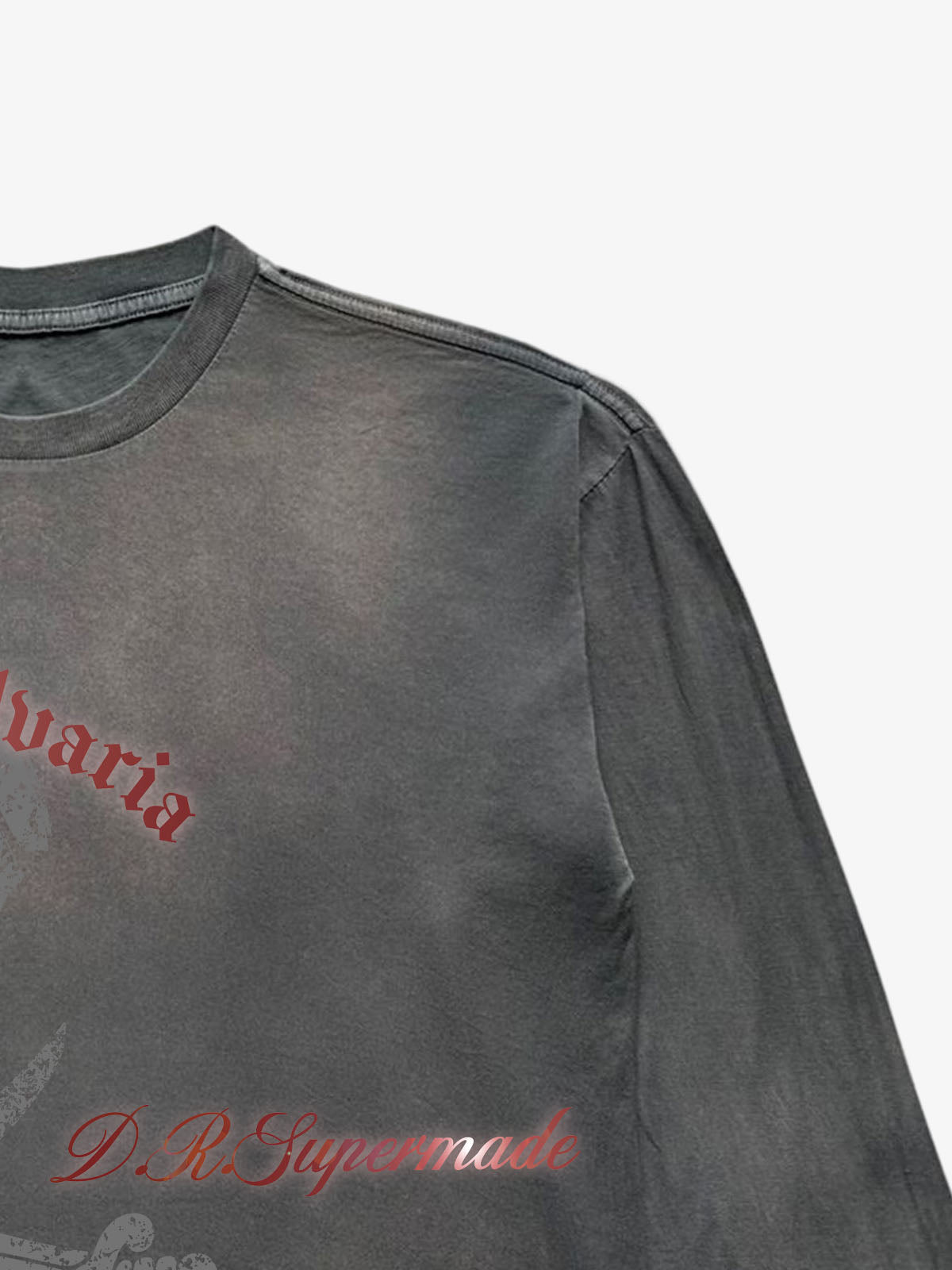 Skull Graphic Washed Long Sleeve Tee; VTG Dirty Gray / S, VTG Dirty Gray / M, VTG Dirty Gray / L, VTG Dirty Gray / XL