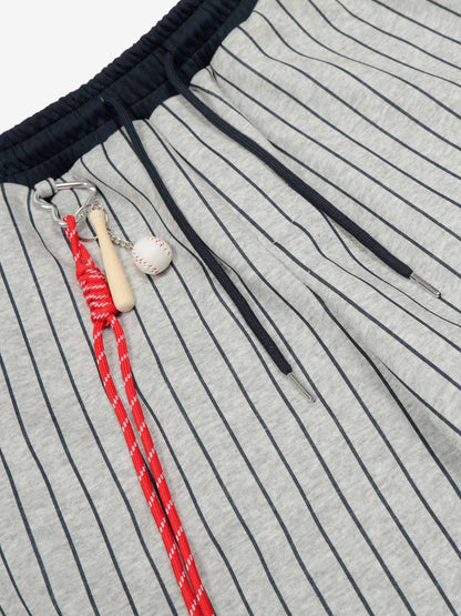 Striped Wide-Leg Lounge Pants with Adjustable Waistband 