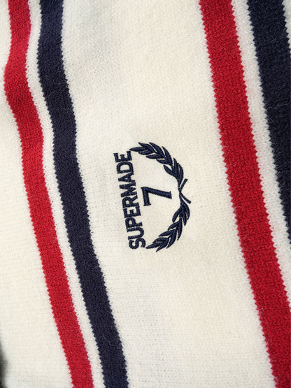 Striped Polo Sweater for Casual and Sporty Looks 