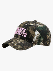 Classic Camo “God’s Favorite” Embroidery Curved Brim Baseball Cap 