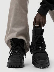 Four-Point Star High-Top Martin Boots