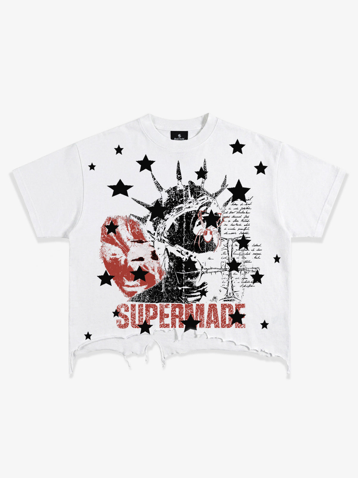Supernatural Crop-T-Shirt im Used-Look
