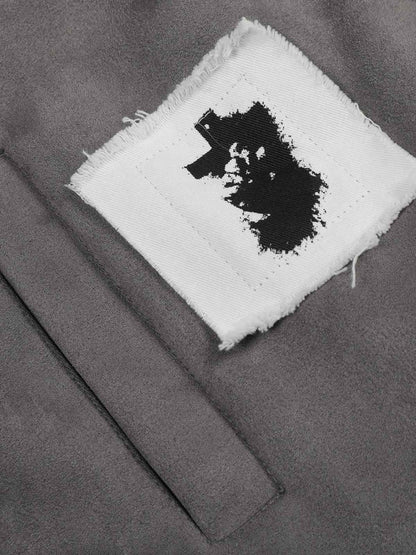 Faux Fur Collar Patchwork Embroidered Quilted Jacket