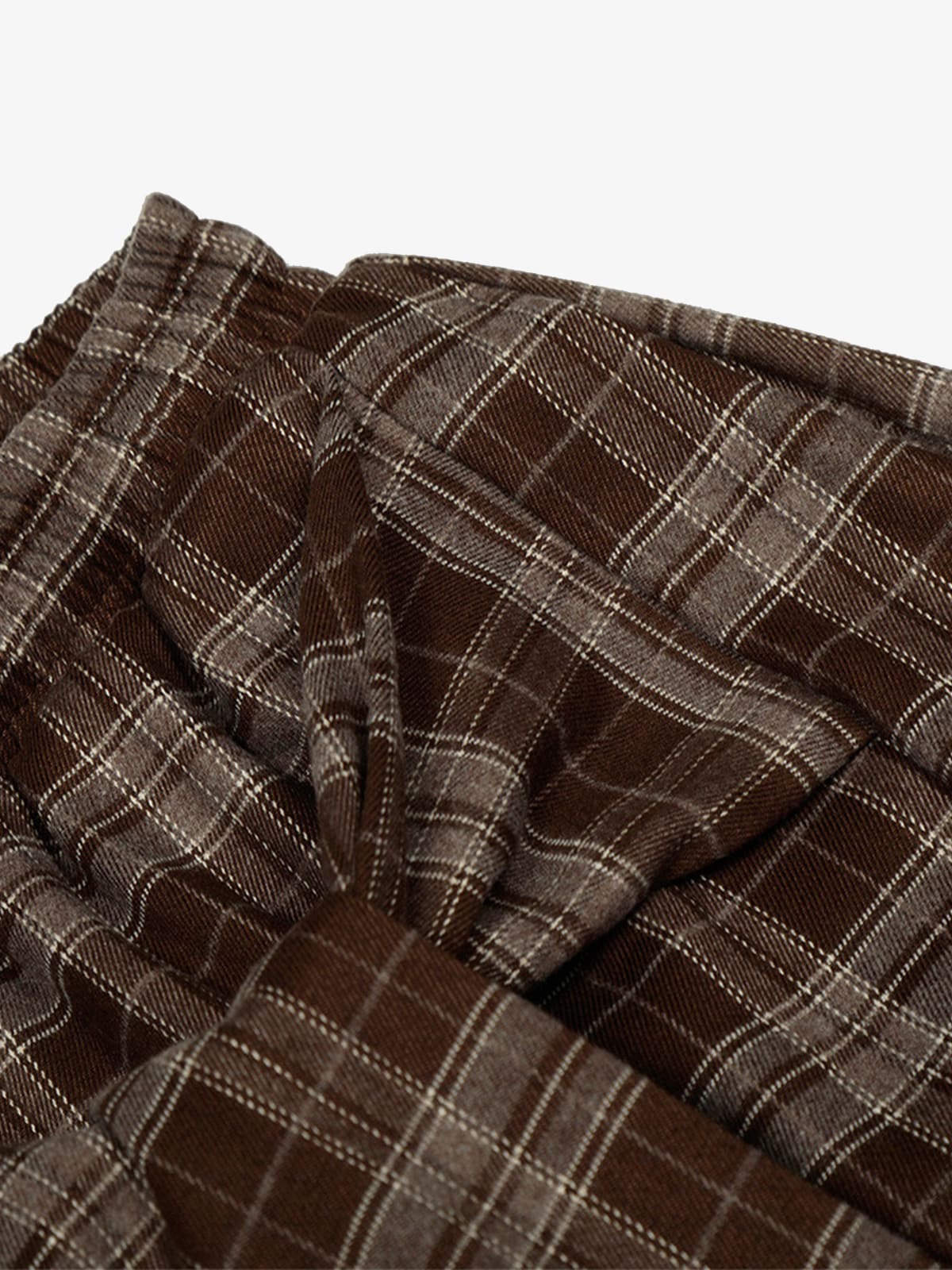 Plaid Wide-Leg Pants With Embroidered Logo for Casual Style 