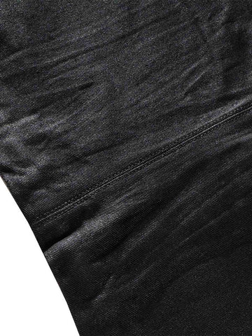 Tactical Knee-Panel Distressed Waxed Leggings